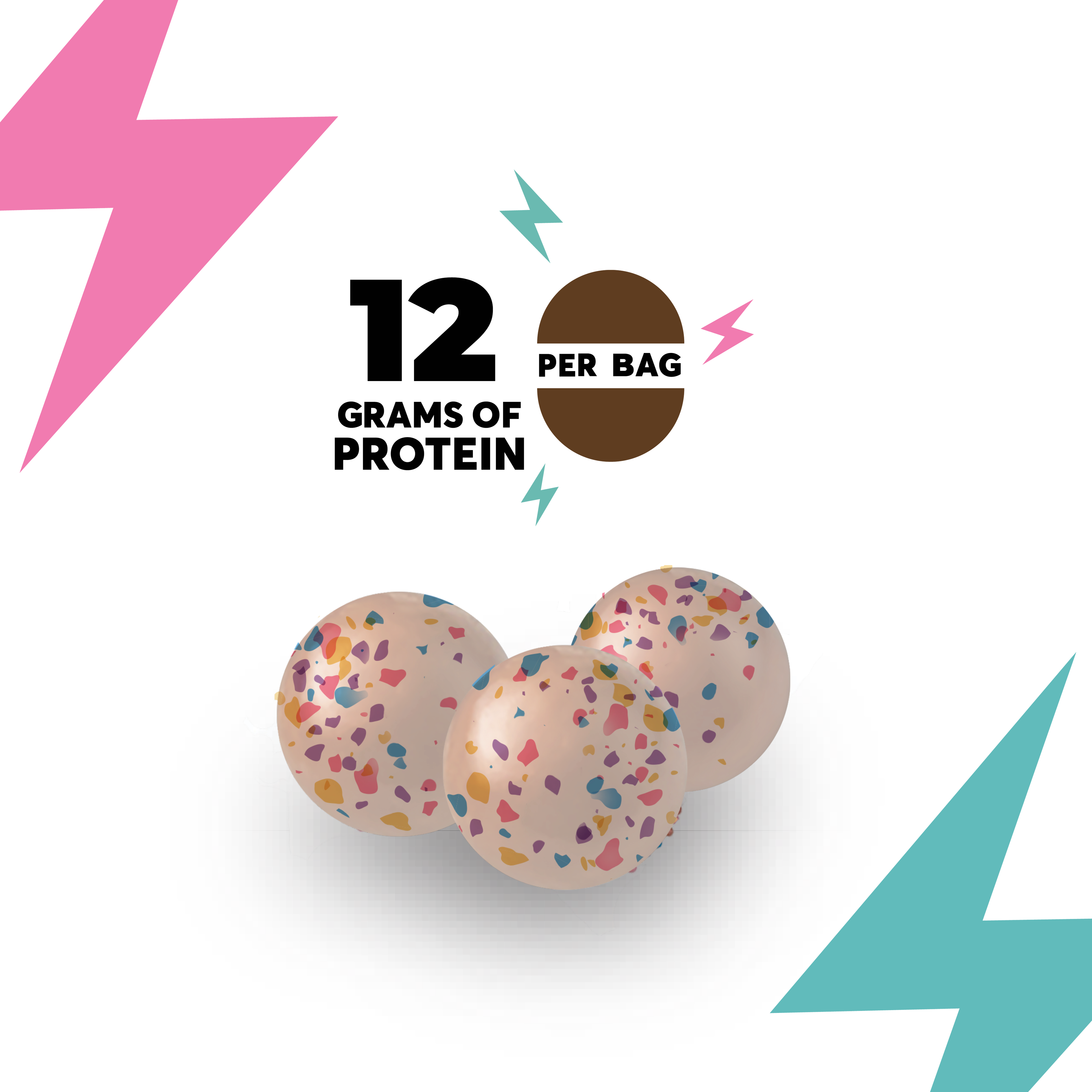 White Chocolate Birthday Cake Crunchy Protein Balls (10 pack)